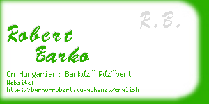 robert barko business card